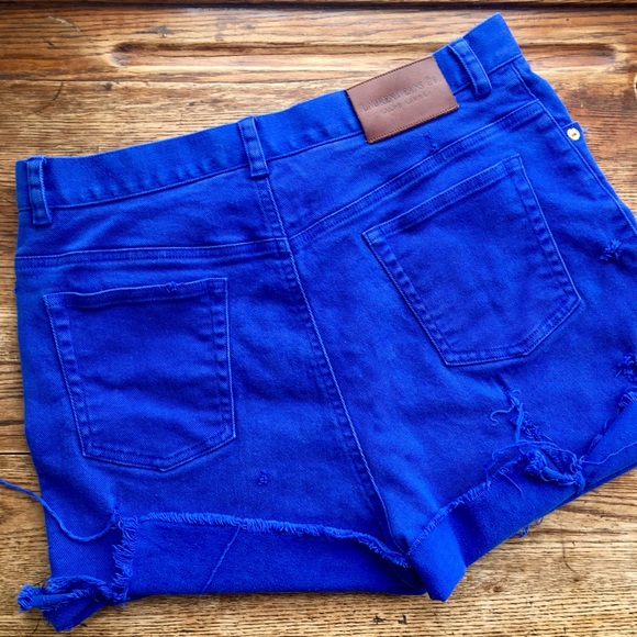 Vintage Ralph Lauren—Destroyed Bright Blue Cutoffs - Picture 7 of 7